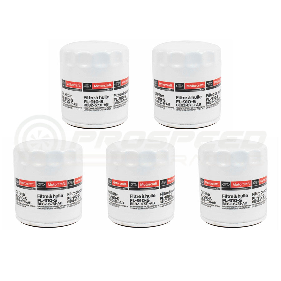 Ford Motorcraft Engine Oil Filter 5 Pack - Ford Focus ST LW LZ 11-18/Focus RS LZ 16-17 FL-910S | PSR