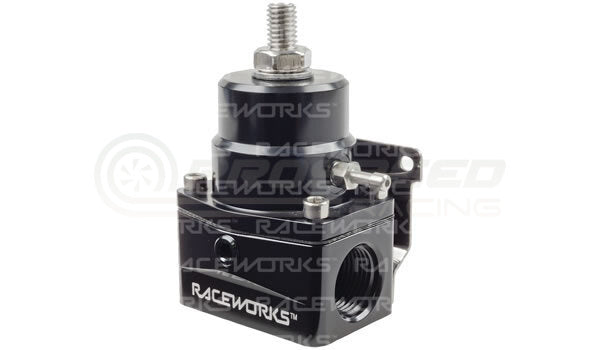 Raceworks EFI Adjustable FPR Fuel Pressure Regulator 3x AN-10 ORB Ports FPR-502BK | Pro Speed Racing