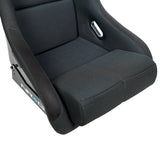 NRG FRP Race Bucket Seat Large - Black Shell/Black Cloth
