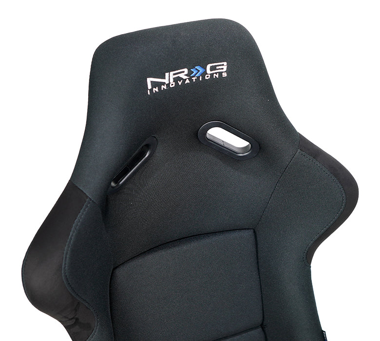 NRG FRP Race Bucket Seat Large - Black Shell/Black Cloth