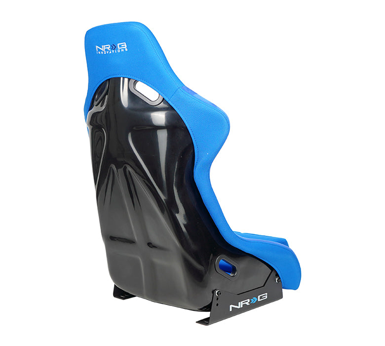 NRG FRP Race Bucket Seat Large - Black Shell/Blue Cloth
