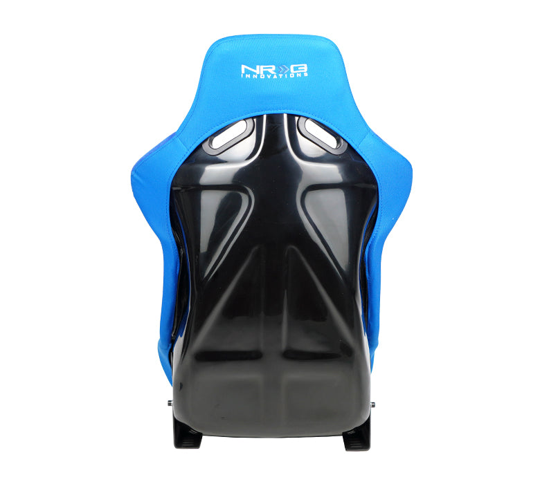 NRG FRP Race Bucket Seat Large - Black Shell/Blue Cloth