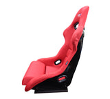 NRG FRP Race Bucket Seat Large - Black Shell/Red Cloth