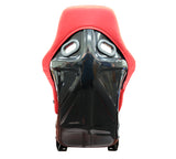 NRG FRP Race Bucket Seat Large - Black Shell/Red Cloth