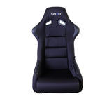 NRG FRP Race Bucket Seat Large - Black Shell/Black Cloth w/Leather Bolsters