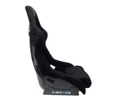 NRG "PRISMA Edition" FRP Race Bucket Seat Large - Black Pearl Shell/Black Alcantara Suede