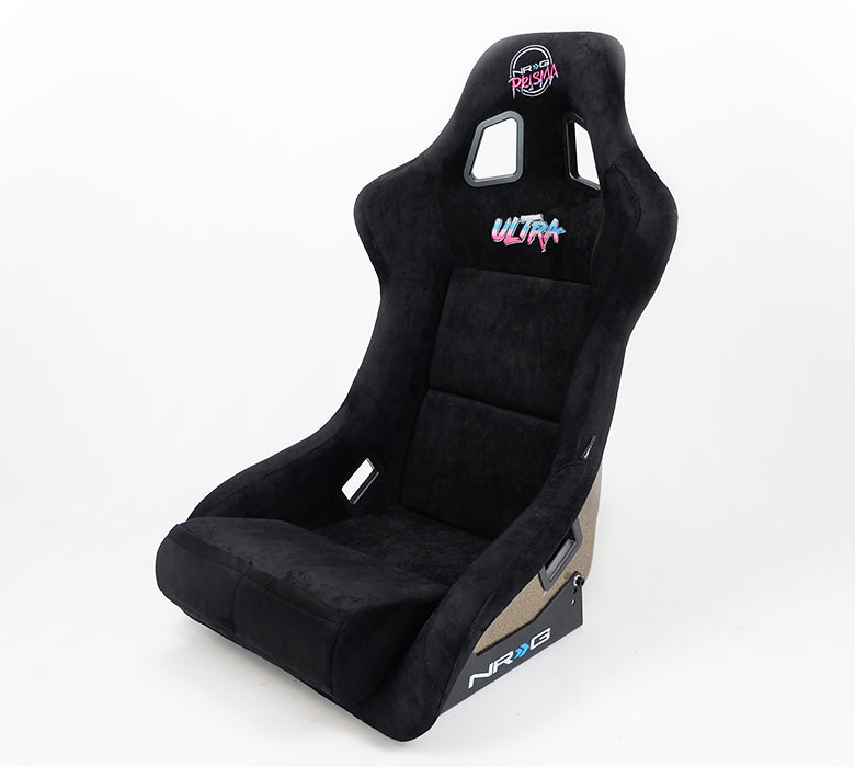 NRG "PRISMA ULTRA Edition" FRP Race Bucket Seat Large - Gold Pearl Shell/Black Alcantara Suede