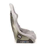 NRG "PRISMA ULTRA Edition" FRP Race Bucket Seat Large - Gold Pearl Shell/Grey Alcantara Suede