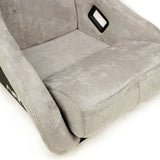 NRG "PRISMA ULTRA Edition" FRP Race Bucket Seat Large - Gold Pearl Shell/Grey Alcantara Suede