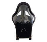 NRG FRP Race Bucket Seat Small - Black Shell/Black Cloth w/Leather Bolsters