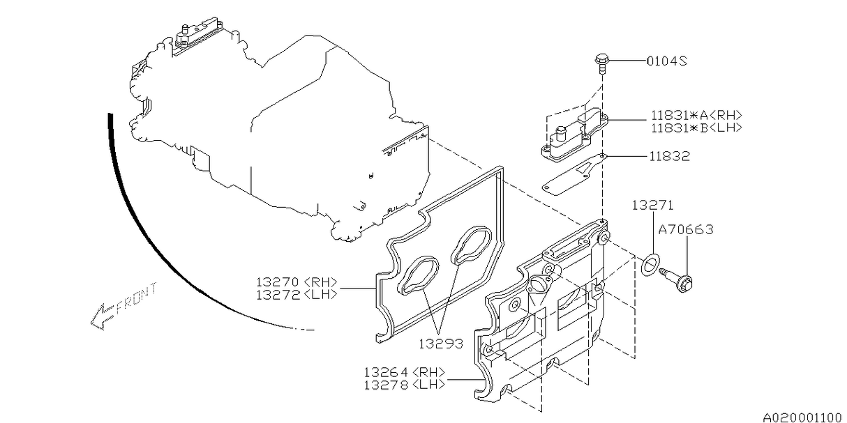 Subaru Genuine Gasket Oil Separator Cover