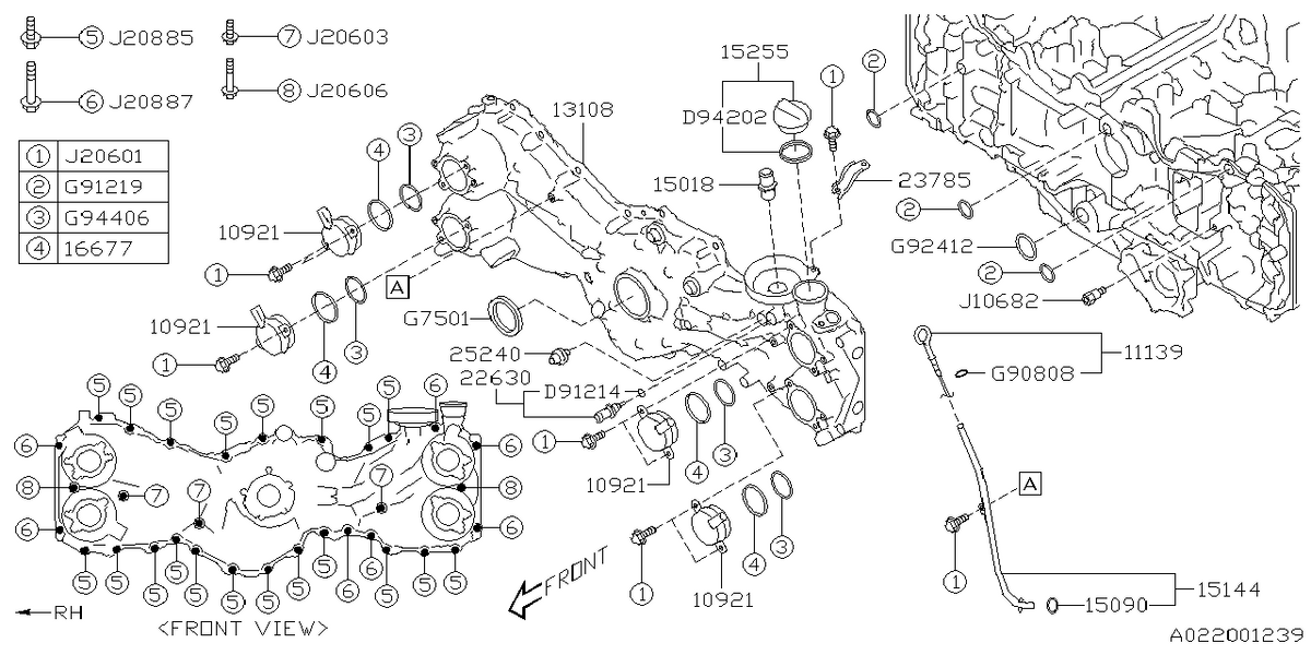 Subaru Genuine Timing Cover O-Ring - 23.8X2.8