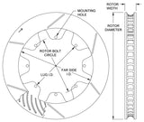 Wilwood GT36 Curved Vane Brake Rotor LEFT