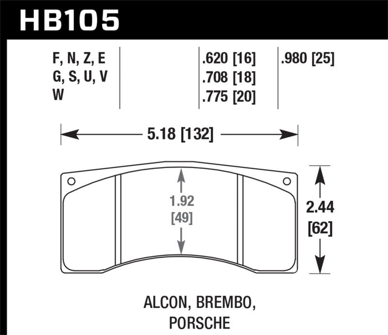 Hawk Performance Ceramic Front Brake Pads