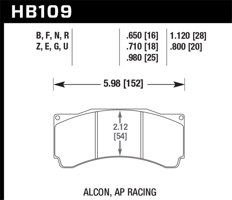 Hawk Performance Blue 9012 Front Brake Pads