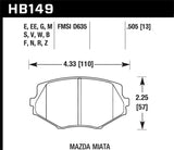 Hawk Performance Blue 9012 Front Brake Pads