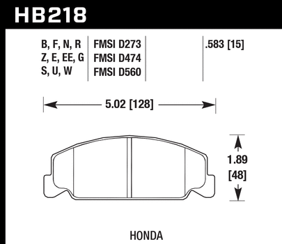 Hawk Performance HP+ Brake Pads