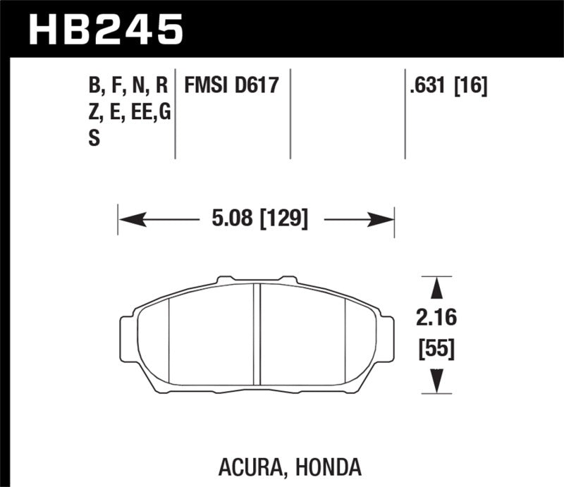 Hawk Performance DTC-60 Front Brake Pads