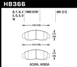 Hawk Performance HP+ Front Brake Pads