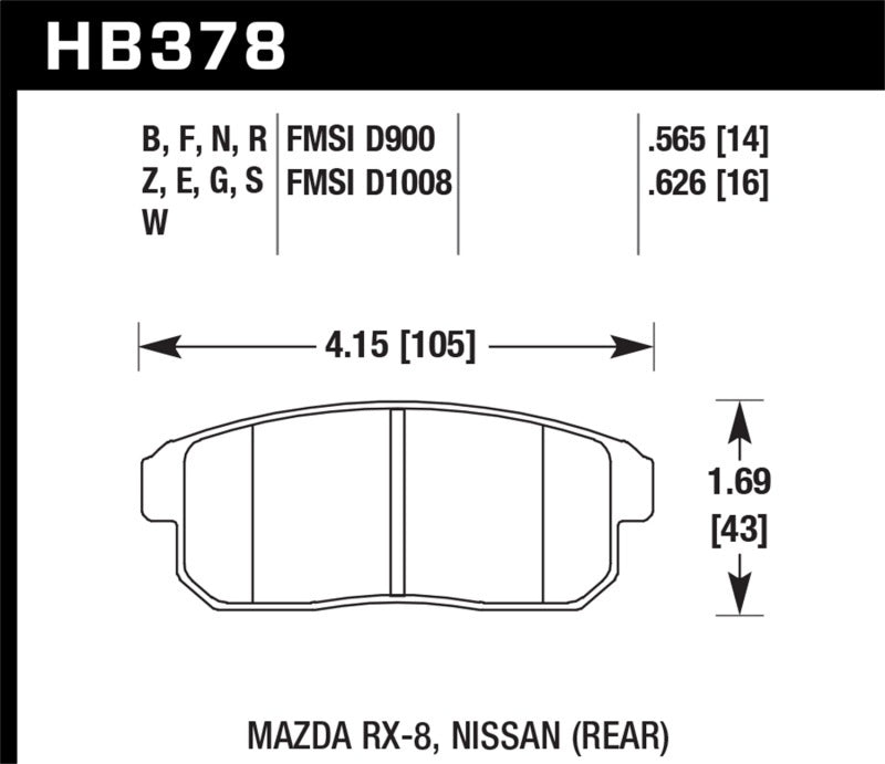 Hawk Performance Ceramic Rear Brake Pads