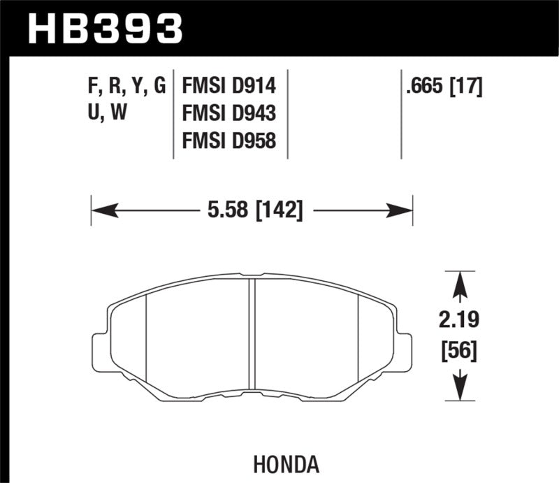 Hawk Performance HP+ Front Brake Pads - OPEN BOX