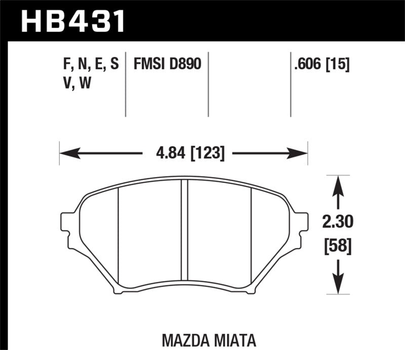 Hawk Performance DTC-60 Front Brake Pads