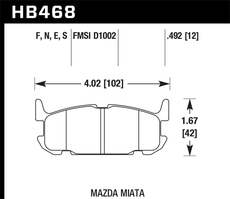 Hawk Performance HP+ Rear Brake Pads