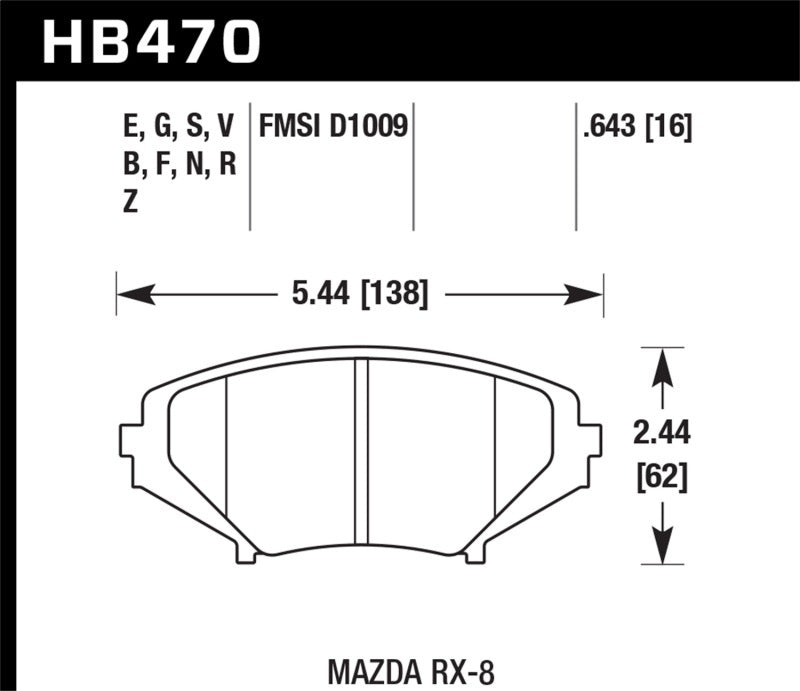 Hawk Performance DTC-60 Front Brake Pads