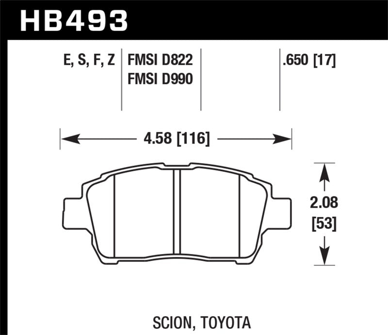 Hawk Performance Blue 9012 Front Brake Pads