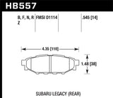 Hawk Performance Ceramic Rear Brake Pads