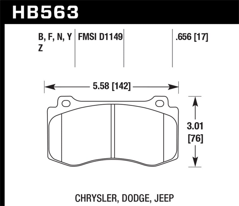 Hawk Performance HP+ Front Brake Pads