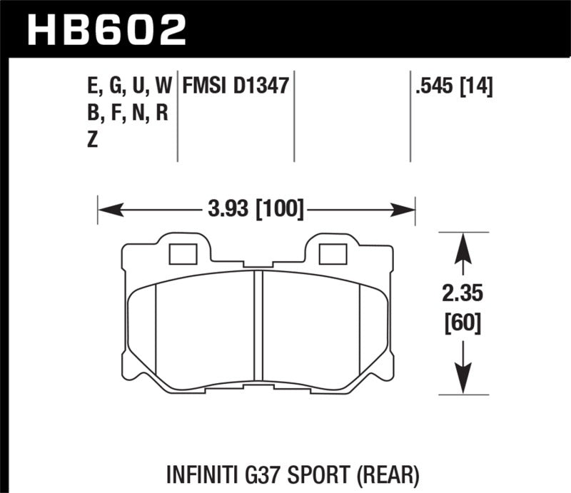 Hawk Performance Ceramic Rear Brake Pads
