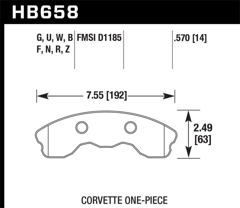 Hawk Performance HP+ Front Brake Pads
