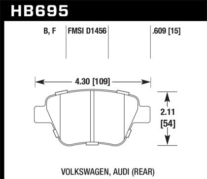 Hawk Performance HPS 5.0 Rear Brake Pads