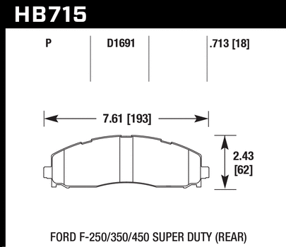 Hawk Performance Super Duty Rear Brake Pads