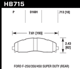 Hawk Performance Super Duty Rear Brake Pads