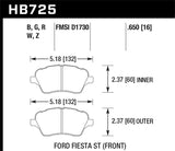 Hawk Performance HPS 5.0 Pads Front