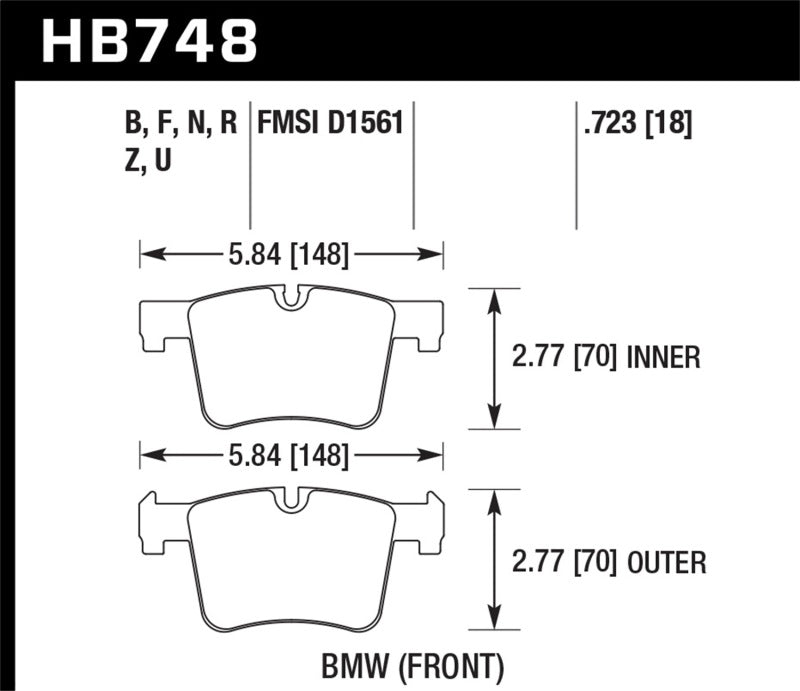 Hawk Performance HPS 5.0 Front Brake Pads