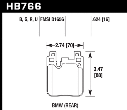Hawk Performance HPS 5.0 Rear Brake Pads