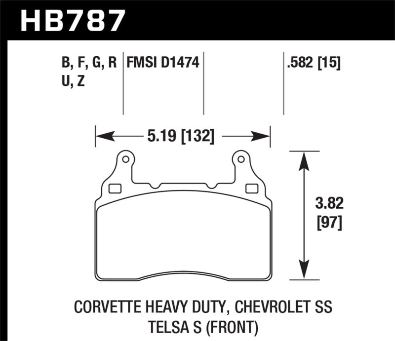 Hawk Performance HPS 5.0 Front Brake Pads