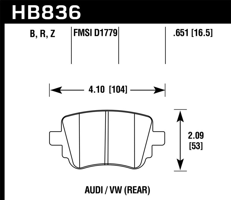 Hawk Performance HPS 5.0 Rear Brake Pads
