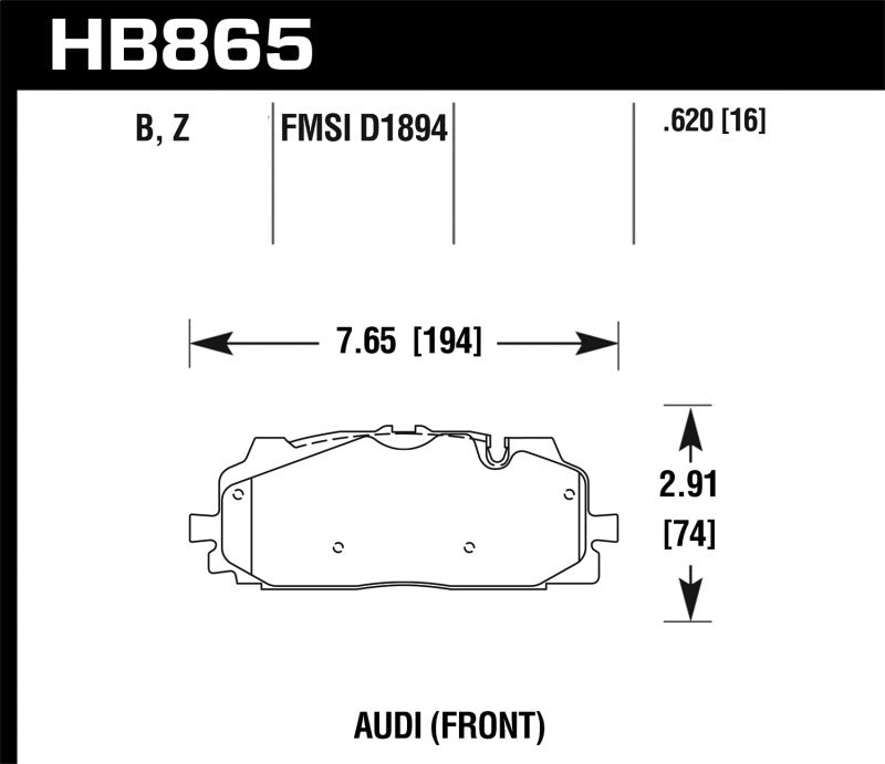 Hawk Performance HPS 5.0 Front Brake Pads
