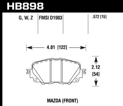 Hawk Performance Ceramic Front Brake Pads