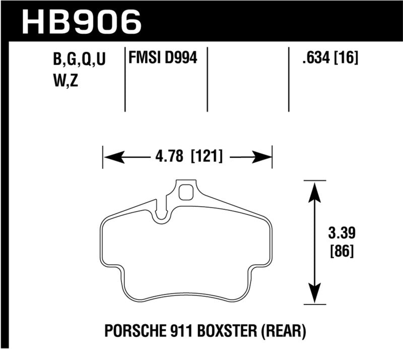 Hawk Performance HPS 5.0 Rear Brake Pads