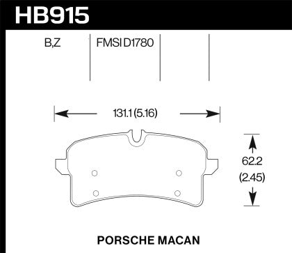 Hawk Performance HPS 5.0 Rear Brake Pads