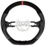 PSR Suede + Leather Steering Wheel w/Red Stitching