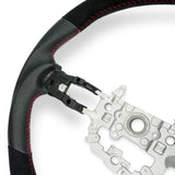 PSR Suede + Leather Steering Wheel w/Red Stitching