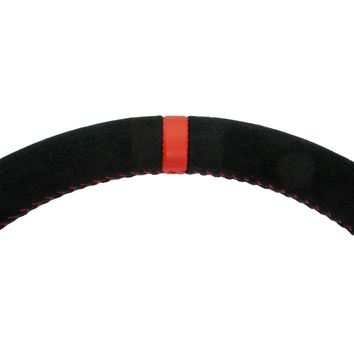 PSR Suede + Leather Steering Wheel w/Red Stitching