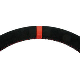 PSR Suede + Leather Steering Wheel w/Red Stitching