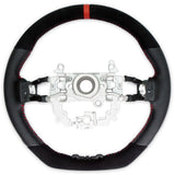 PSR Suede + Leather Steering Wheel w/Red Stitching
